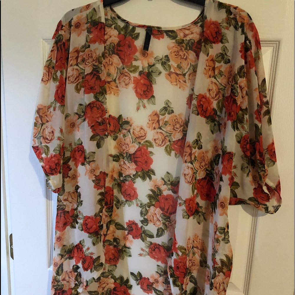 Kimono style sheer top